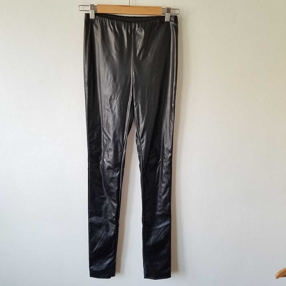 Missoni Black Faux Leather Pull-on Leggings Size 38